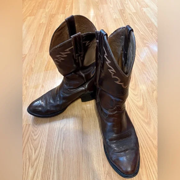 Ariat Men's Brown Leather Western/Cowboy Boots - size 10.5 EE - Picture 5 of 16